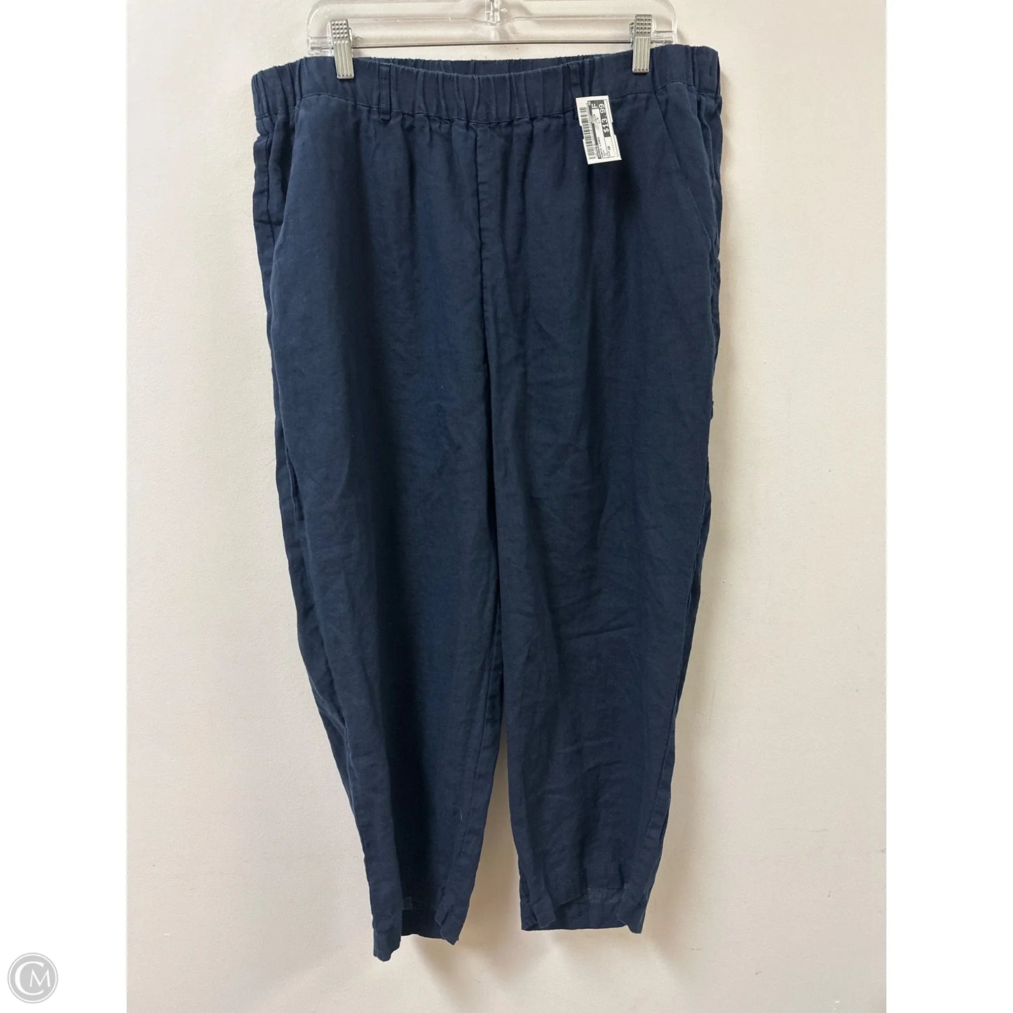 Pants Linen By Quince In Navy, Size: 16