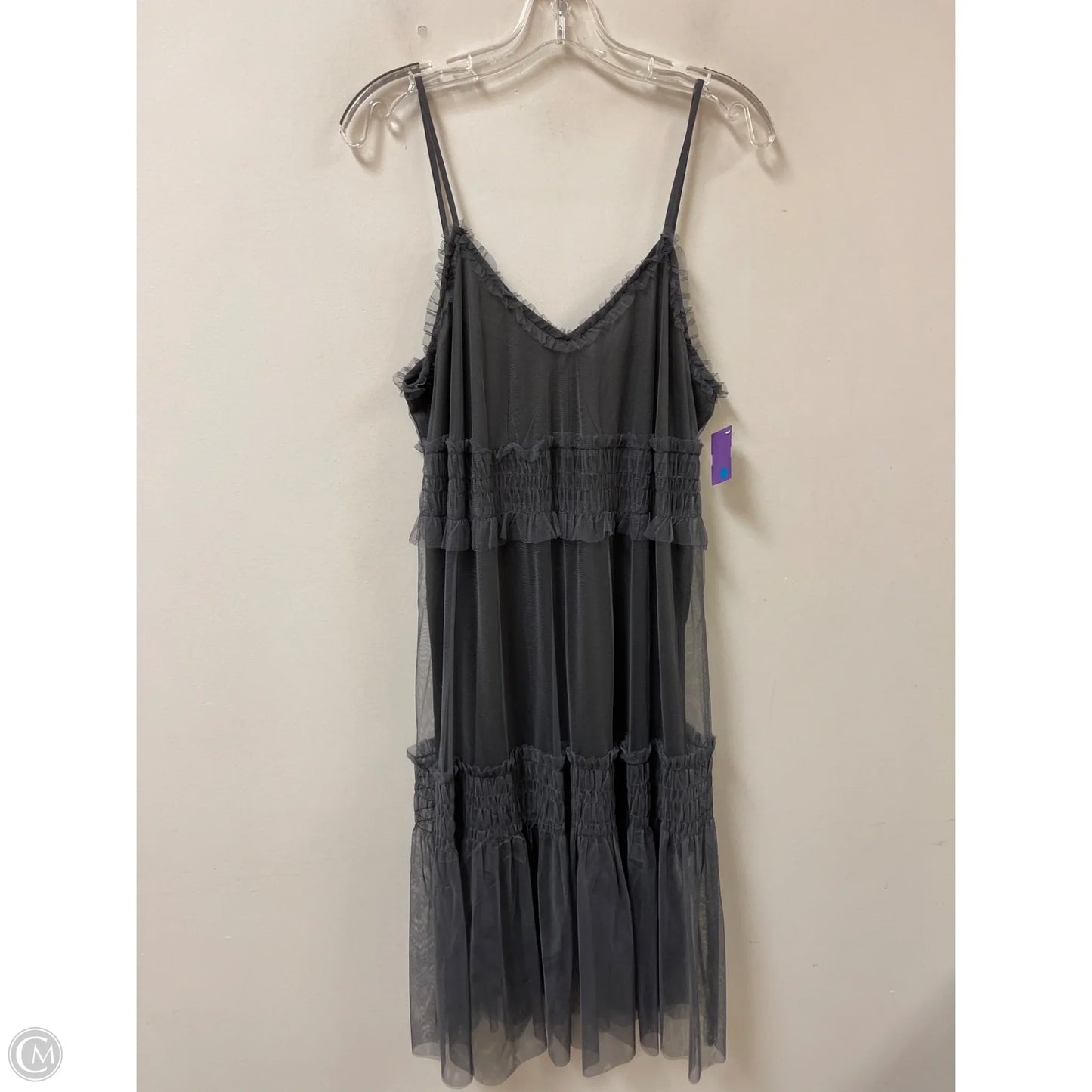 Dress Casual Midi By Entro In Grey, Size: S