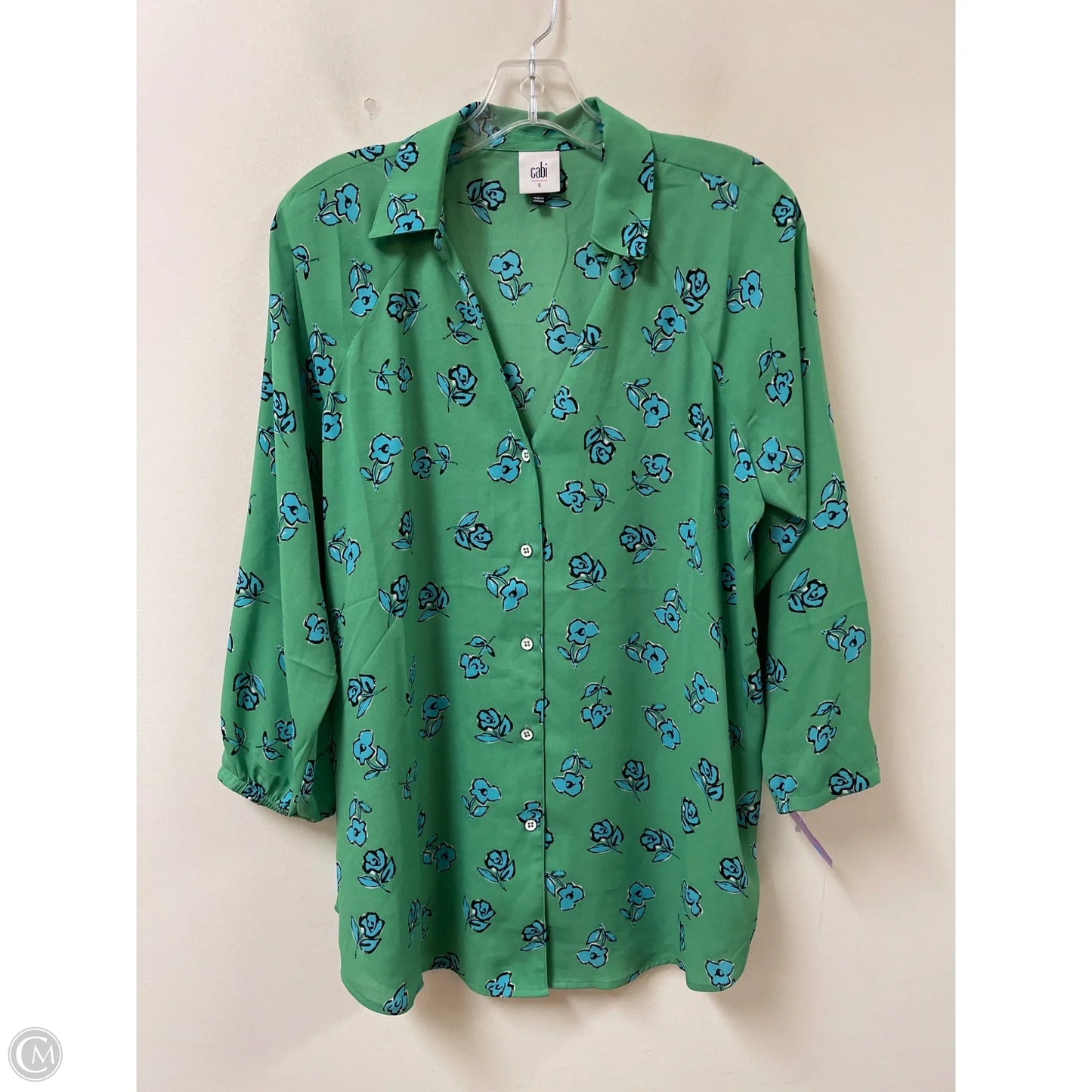 Blouse Long Sleeve By Cabi In Green, Size: S