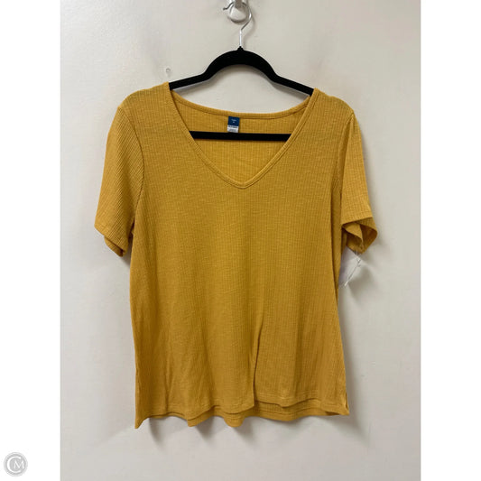 Top Short Sleeve By Old Navy In Yellow, Size: M