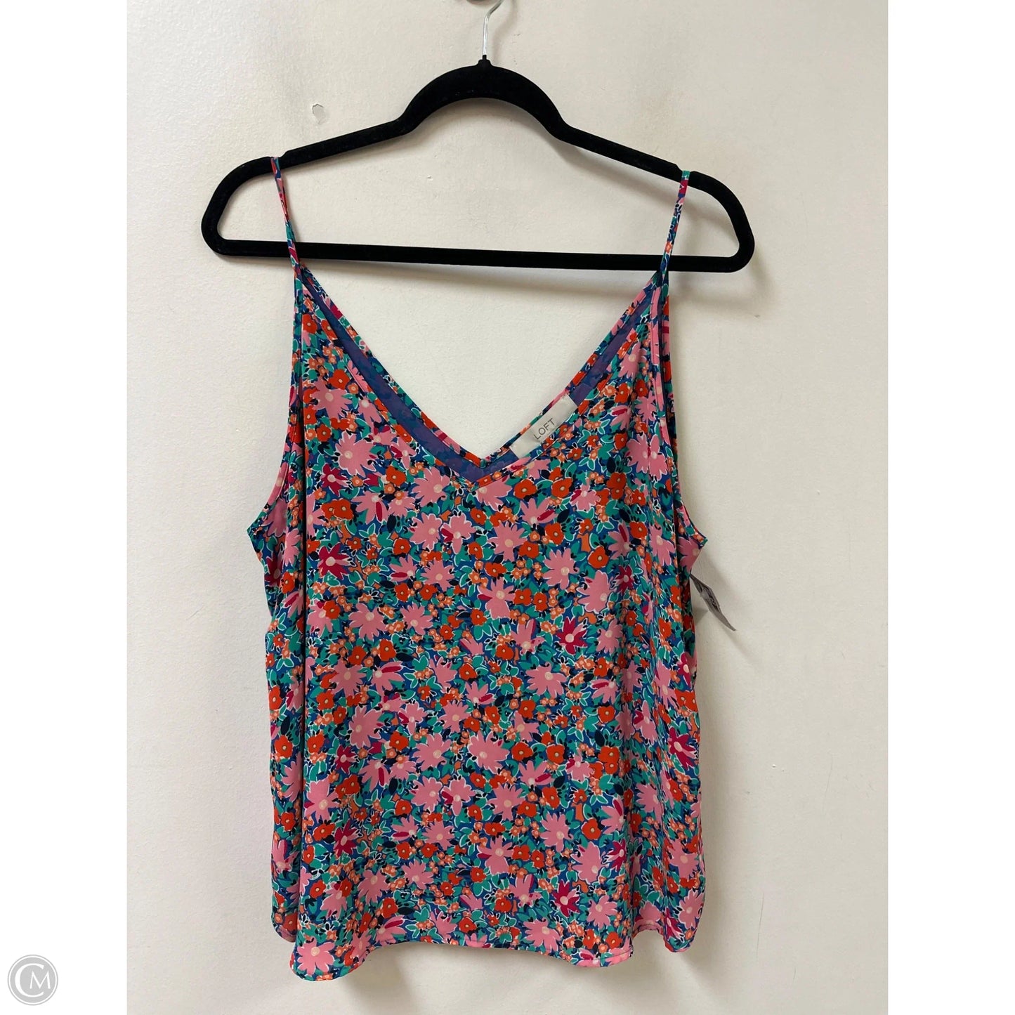 Top Sleeveless By Loft In Floral Print, Size: L