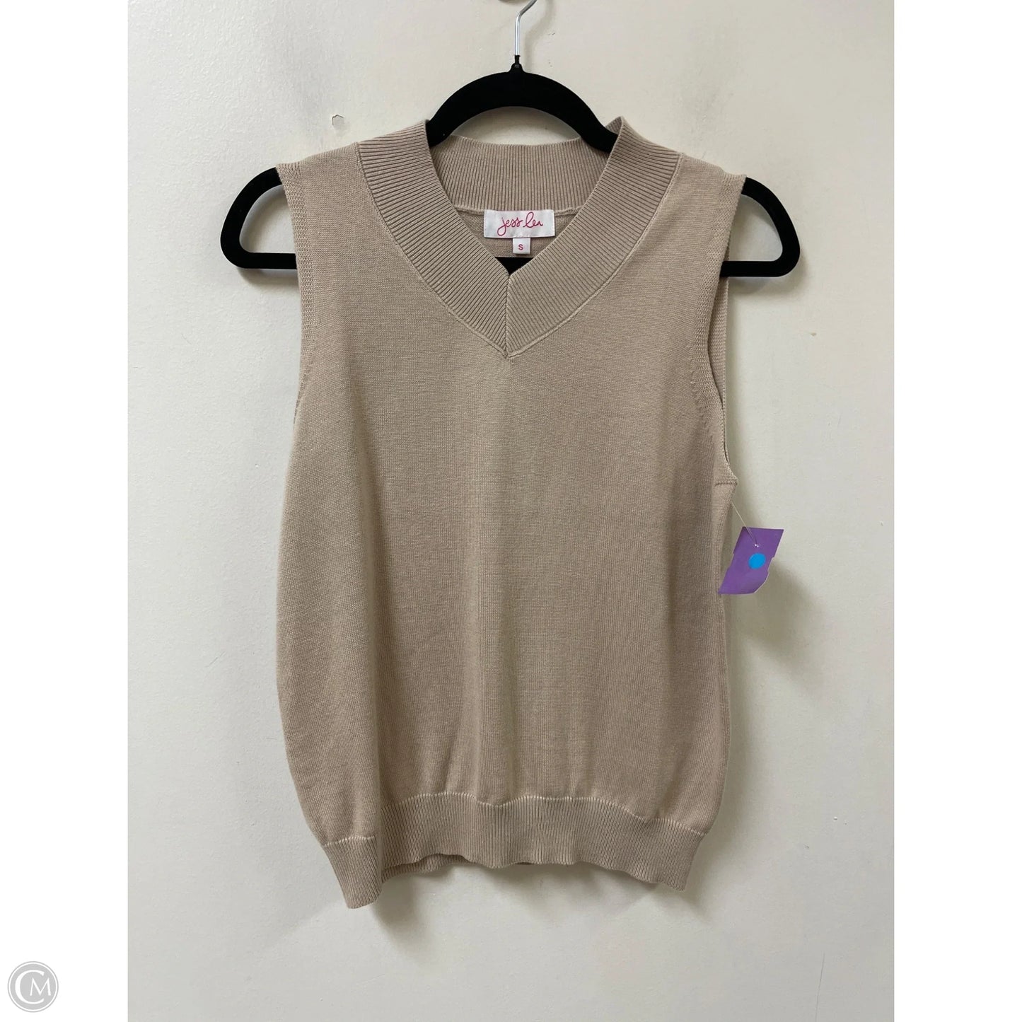 Top Sleeveless By Jess Lea In Tan, Size: S