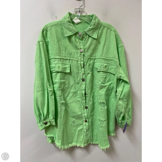 Jacket Denim By Clothes Mentor In Green, Size: M