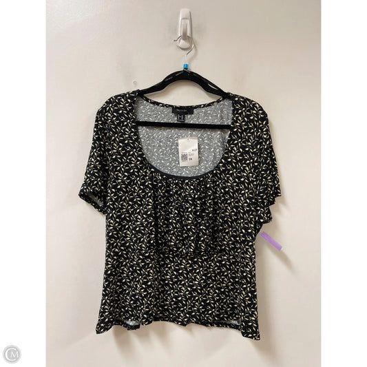Top Short Sleeve By Forever 21 In Black, Size: 3x