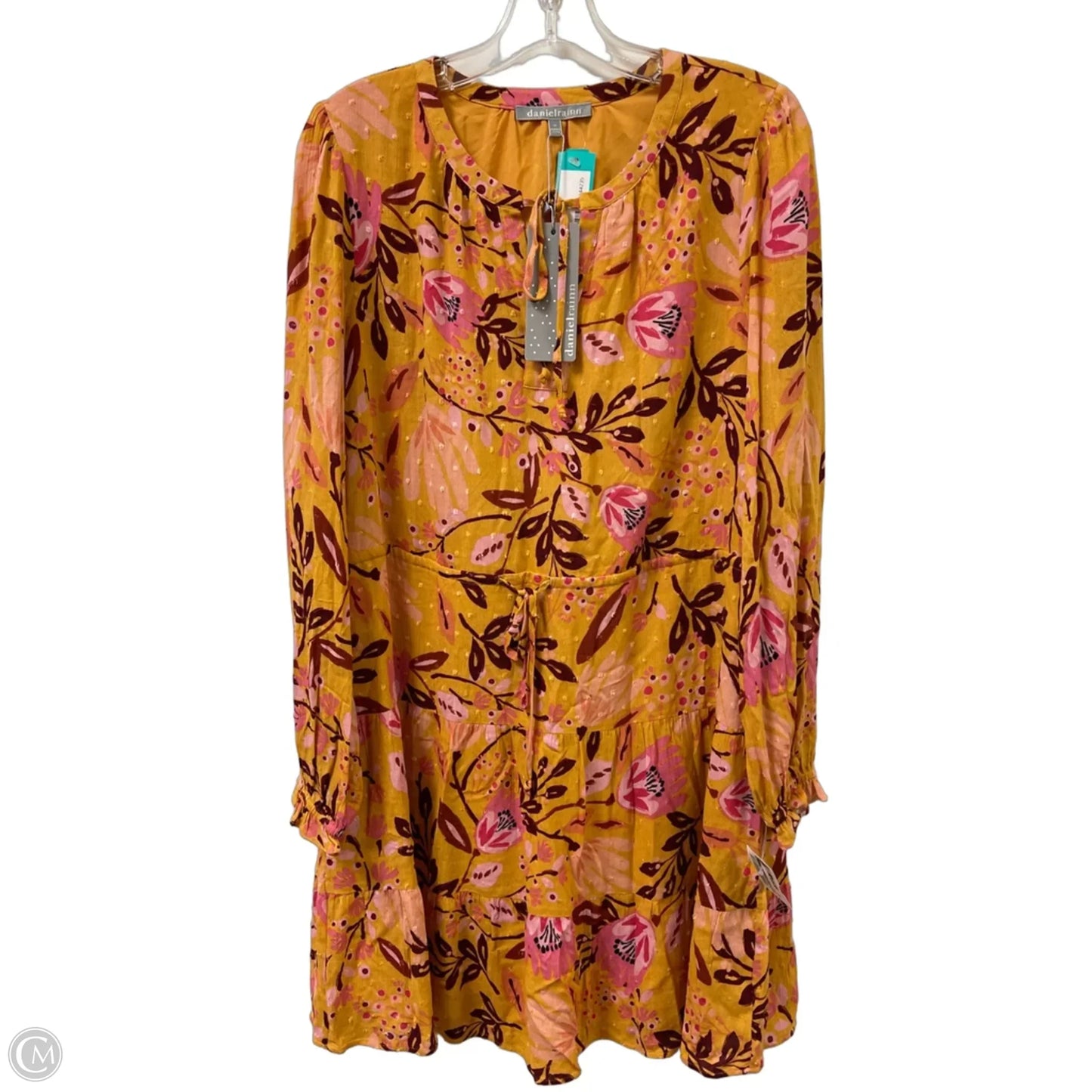 Dress Casual Midi By Daniel Rainn In Yellow, Size: M