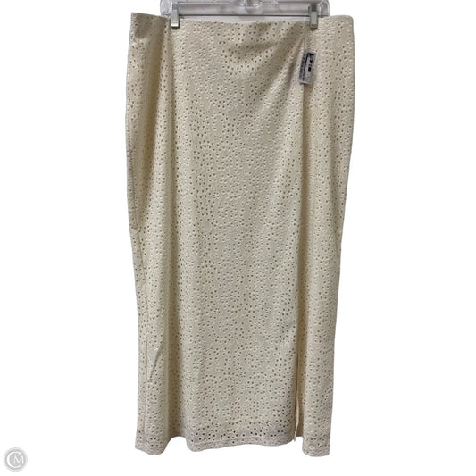 Skirt Maxi By A New Day In Cream, Size: 16