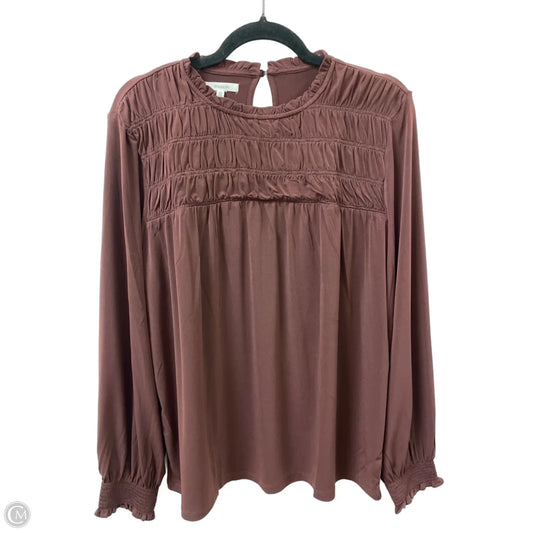Top Long Sleeve By Maurices In Red, Size: L