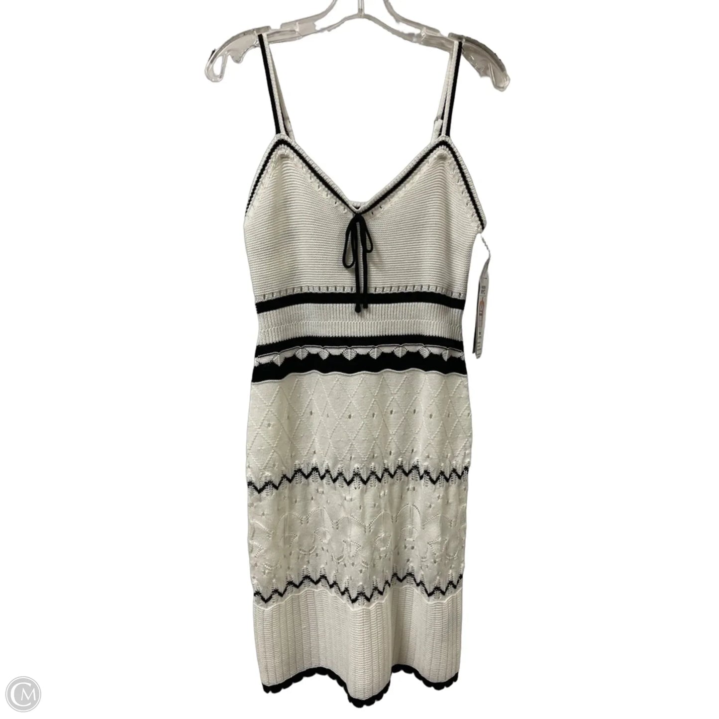 Dress Casual Short By Madden Nyc In Black & Cream, Size: M