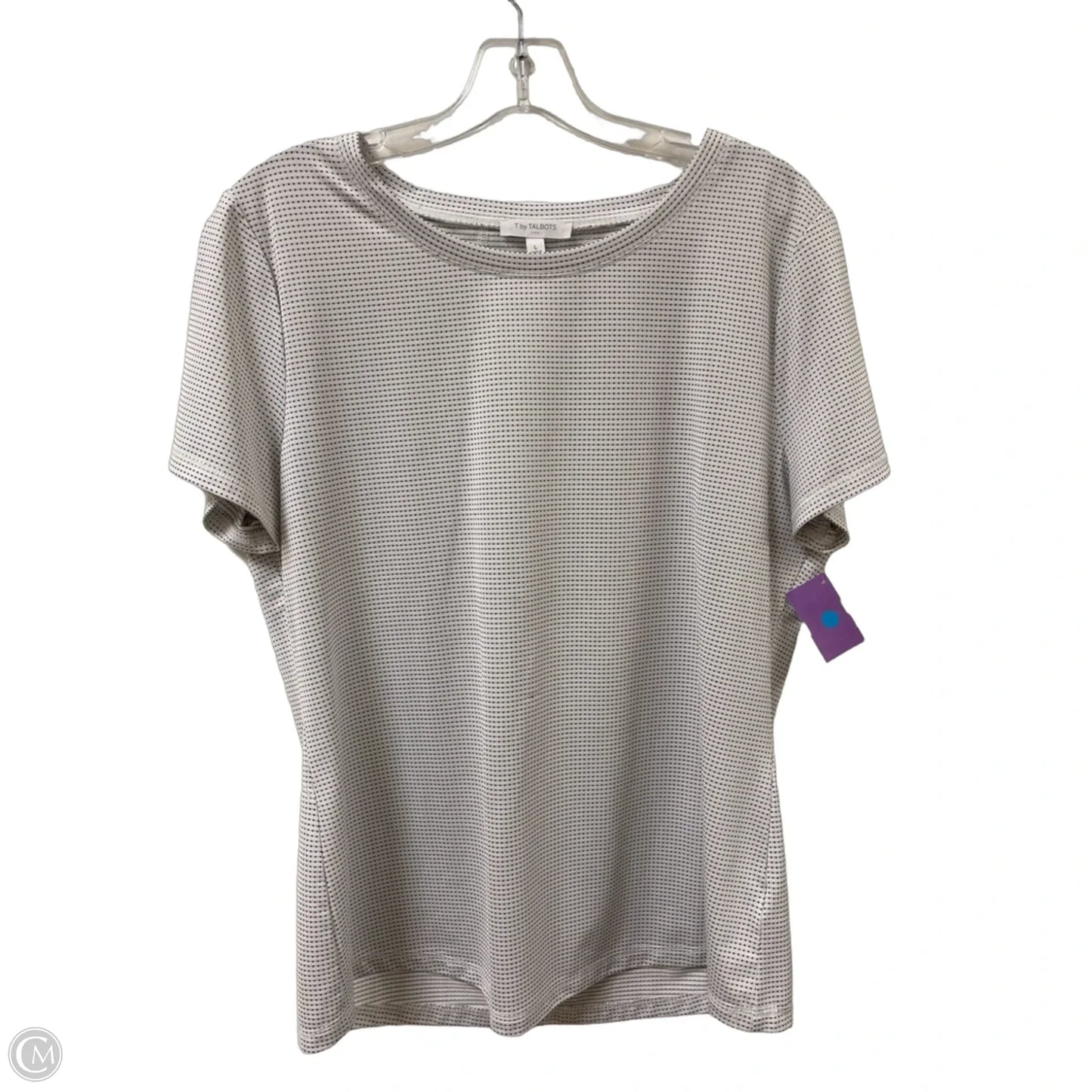 Athletic Top Short Sleeve By Talbots In Grey, Size: L