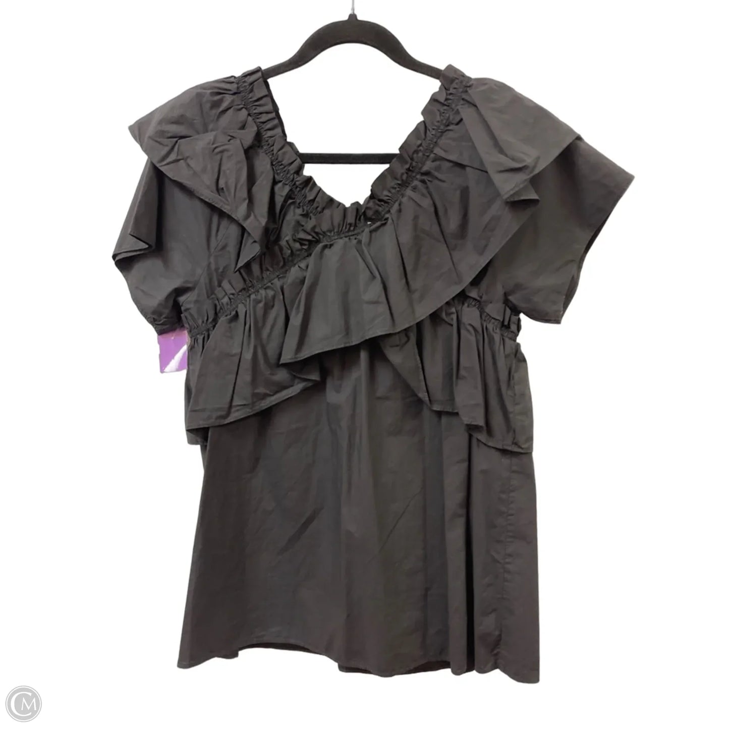 Blouse Short Sleeve By Hayden La In Beige, Size: L