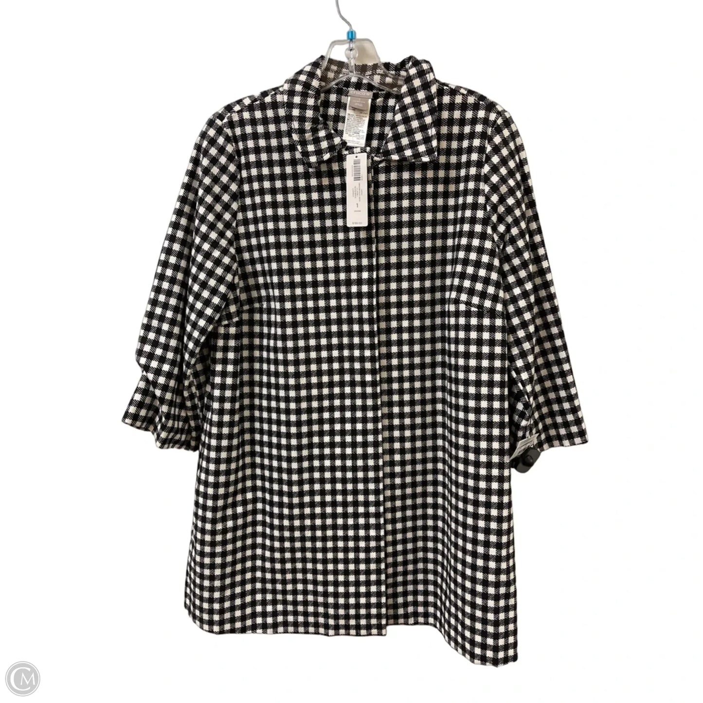 Coat Other By Chicos In Black & White, Size: M
