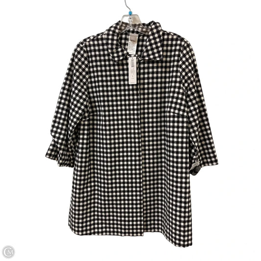 Coat Other By Chicos In Black & White, Size: M