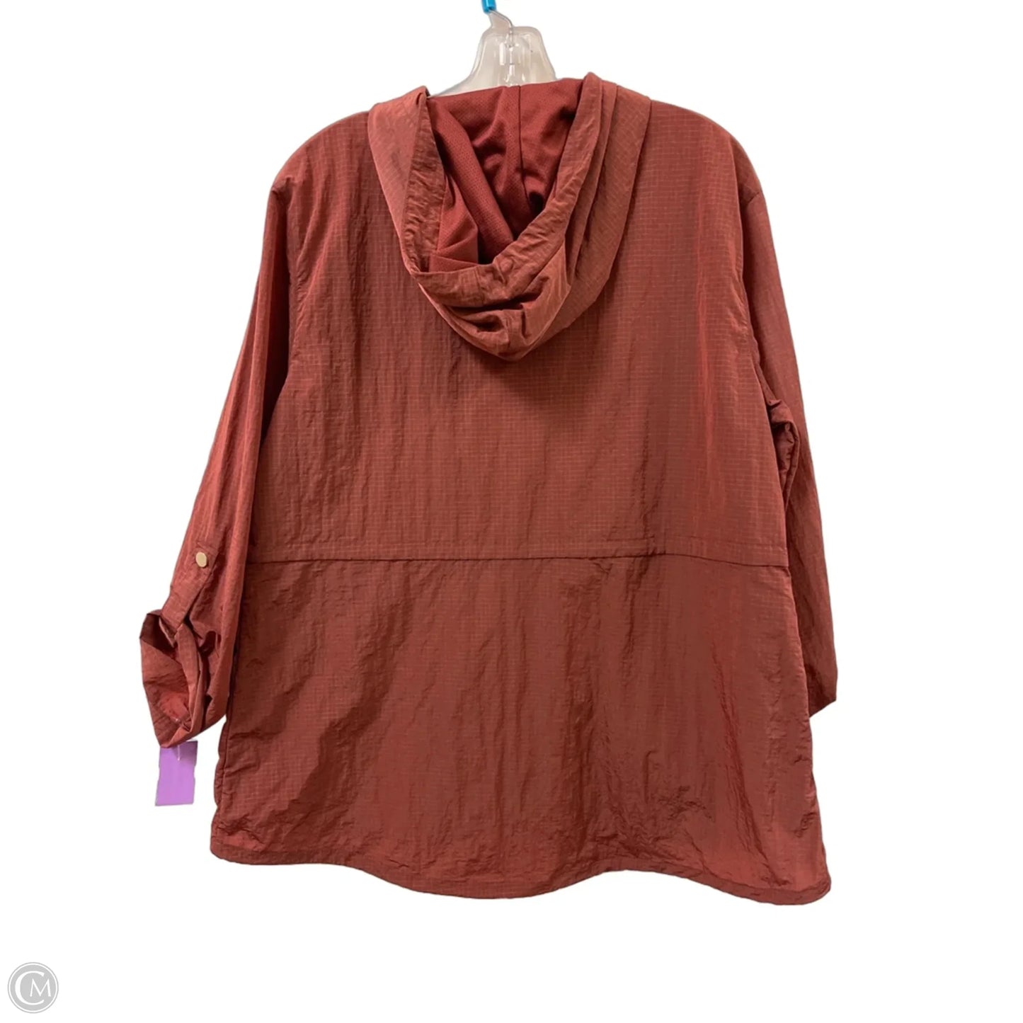 Athletic Jacket By Chicos In Orange, Size: M