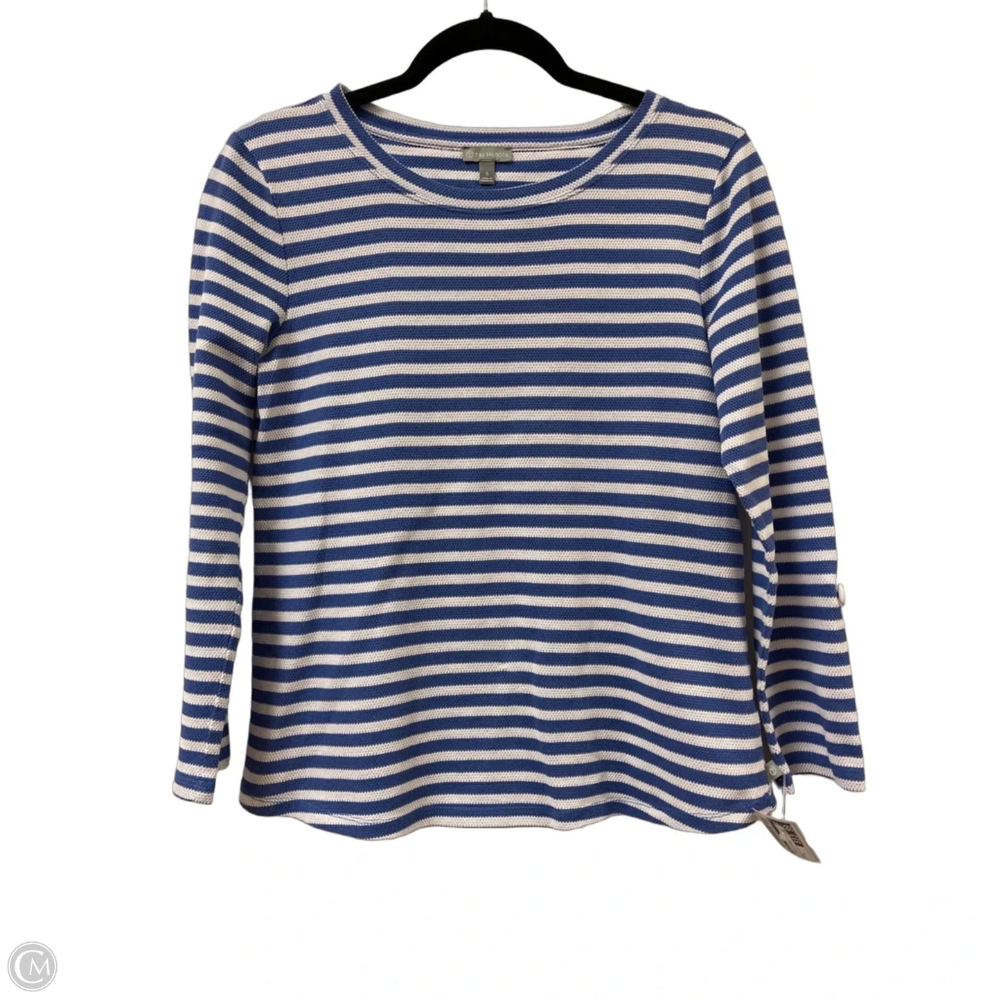 Top Long Sleeve By Talbots In Striped Pattern, Size: S