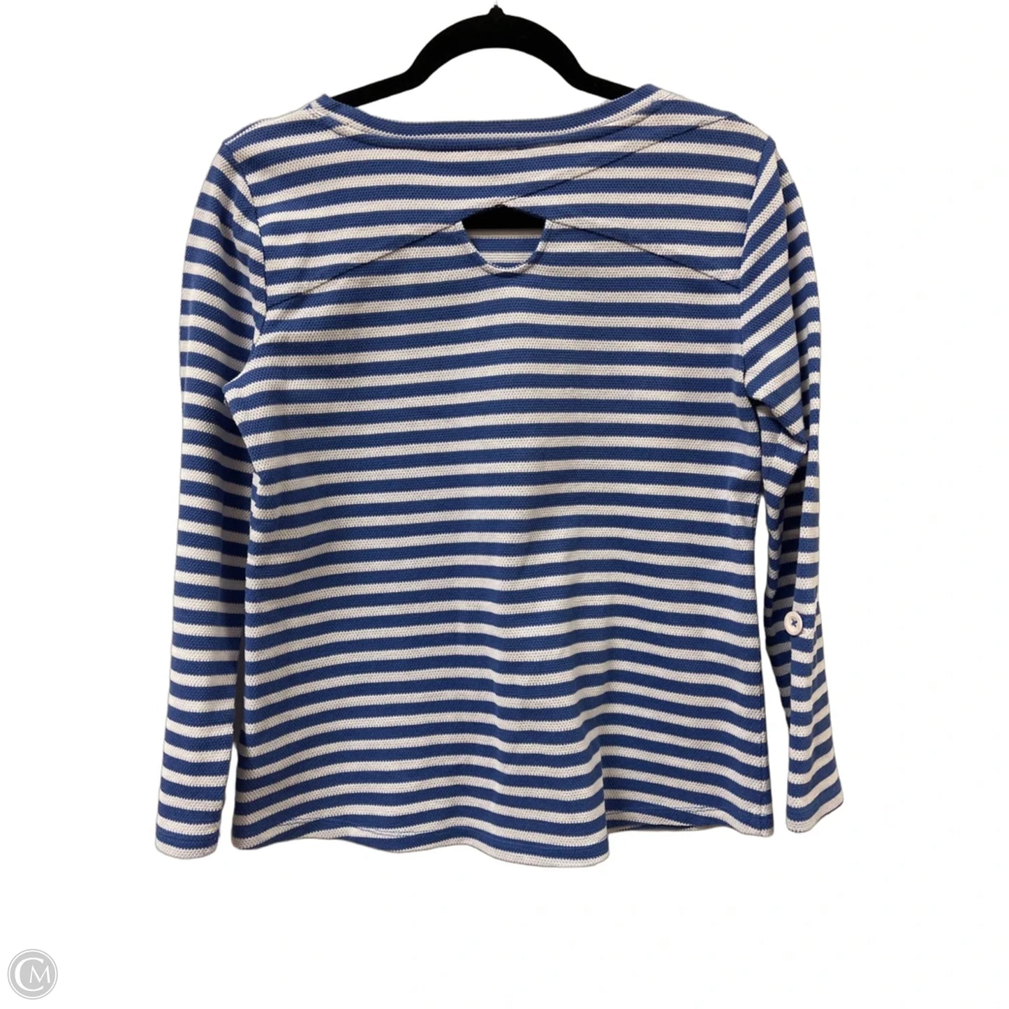 Top Long Sleeve By Talbots In Striped Pattern, Size: S