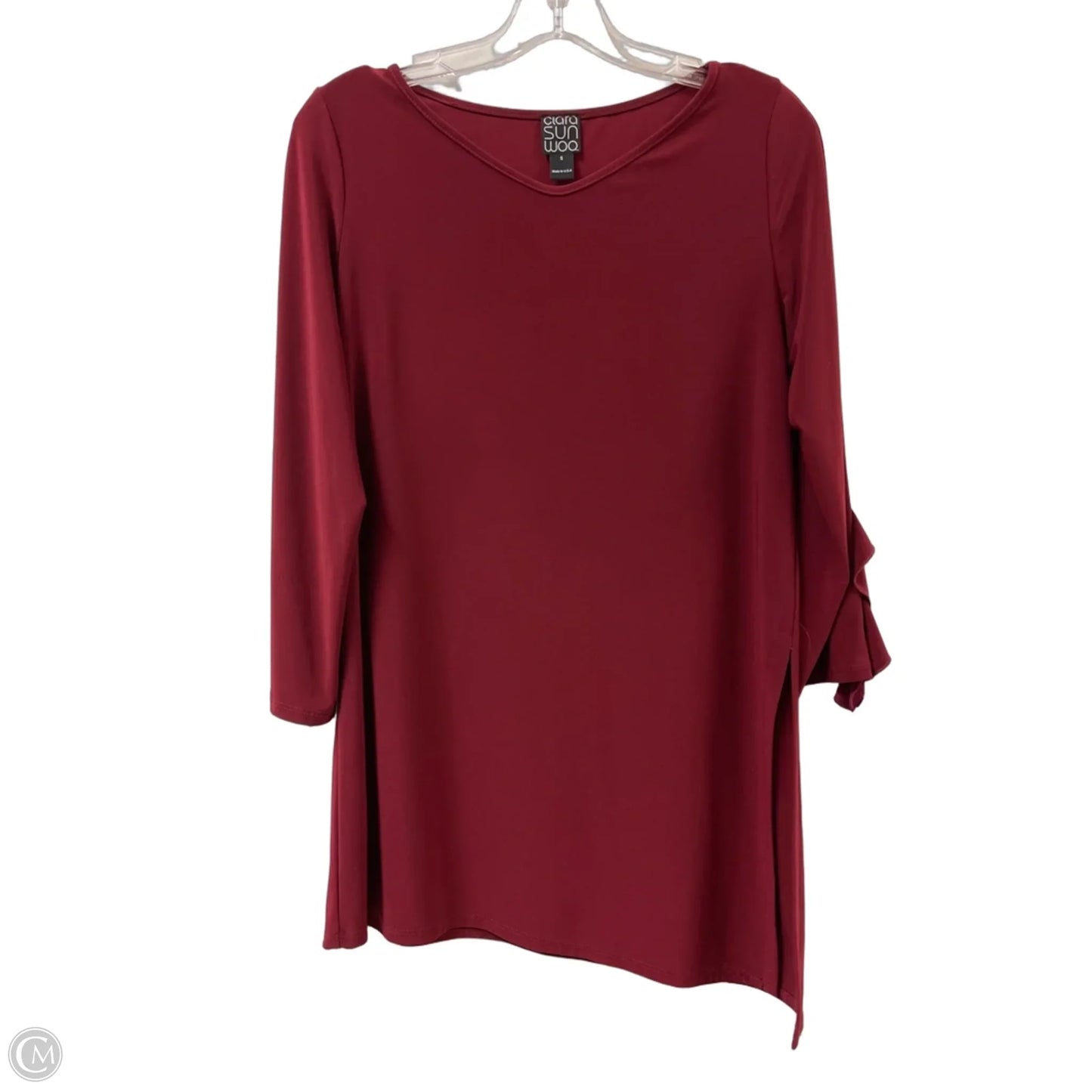 Tunic Long Sleeve By Clara Sun Woo In Red, Size: S