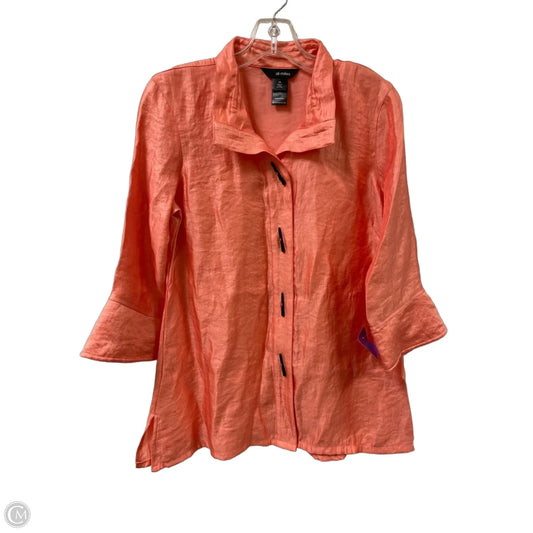 Top Long Sleeve By Ali Miles In Orange, Size: Xs