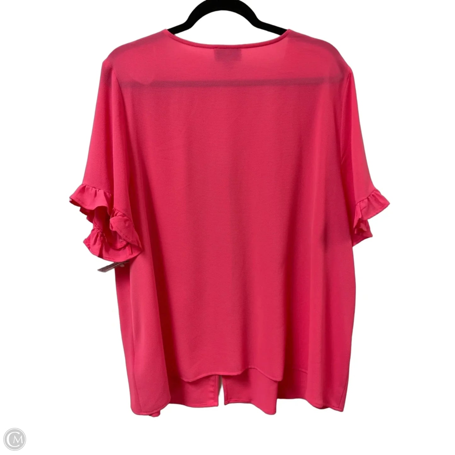 Top Short Sleeve By Cece In Pink, Size: 2x
