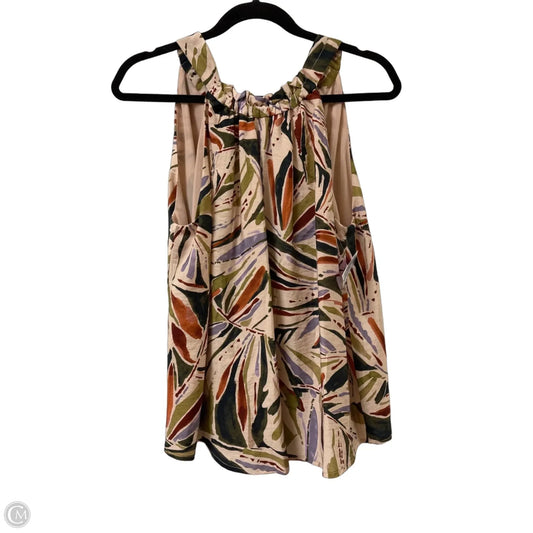 Top Sleeveless By Nine Britton In Cream, Size: L