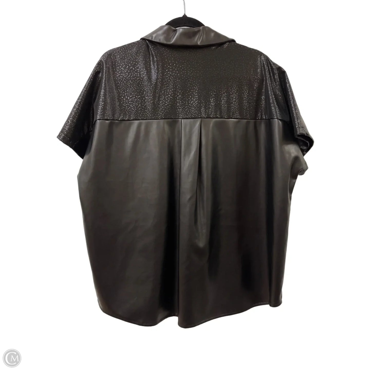 Blouse Short Sleeve By Entro In Black, Size: L