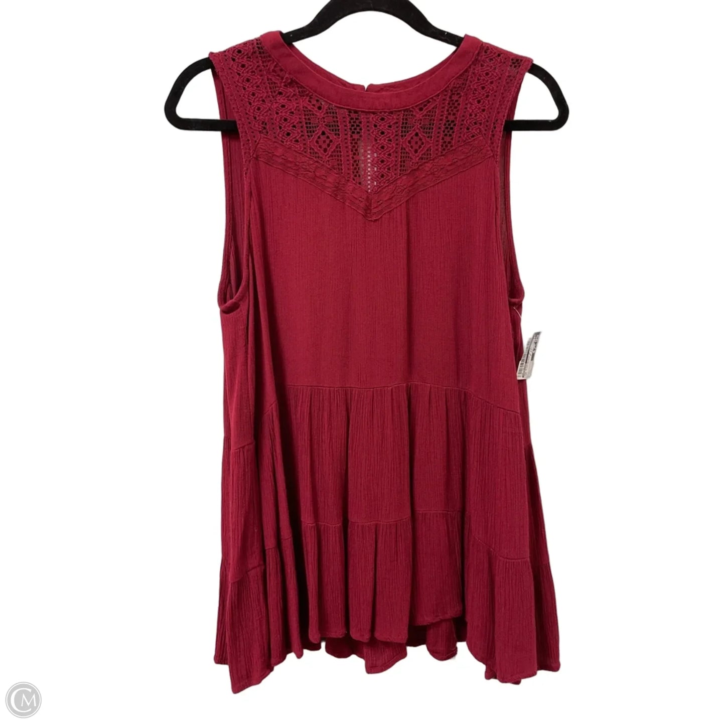Top Sleeveless By Maurices In Red, Size: L