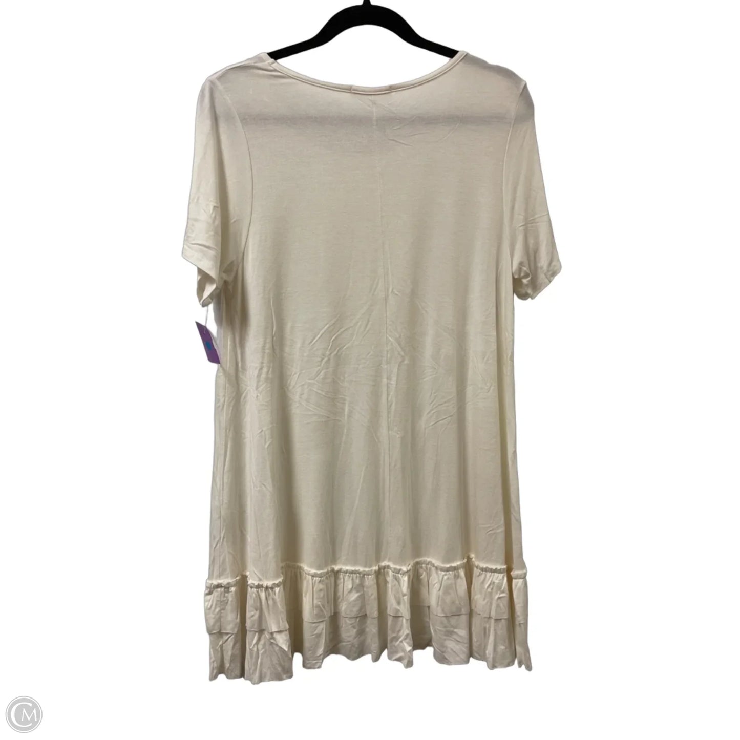 Tunic Short Sleeve By Easel In Cream, Size: L