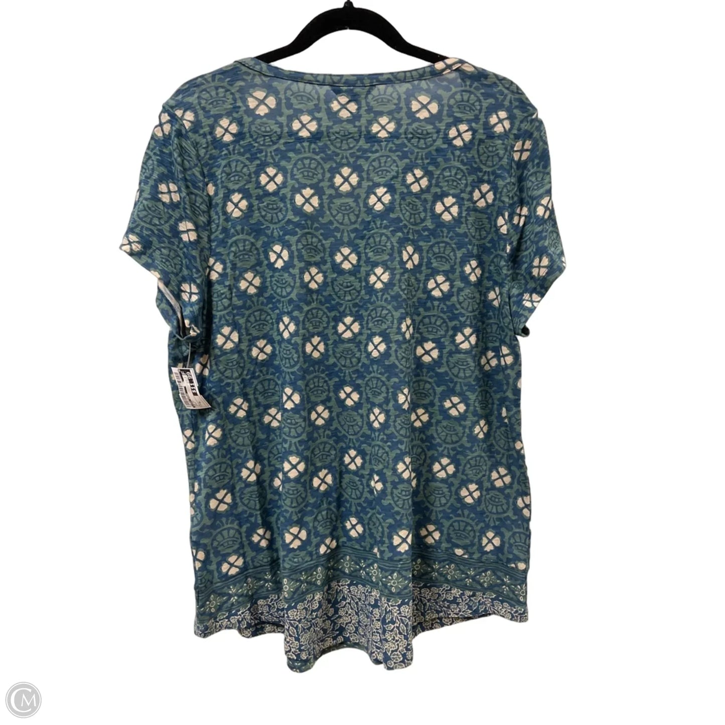 Top Short Sleeve By Lucky Brand In Green, Size: Xl