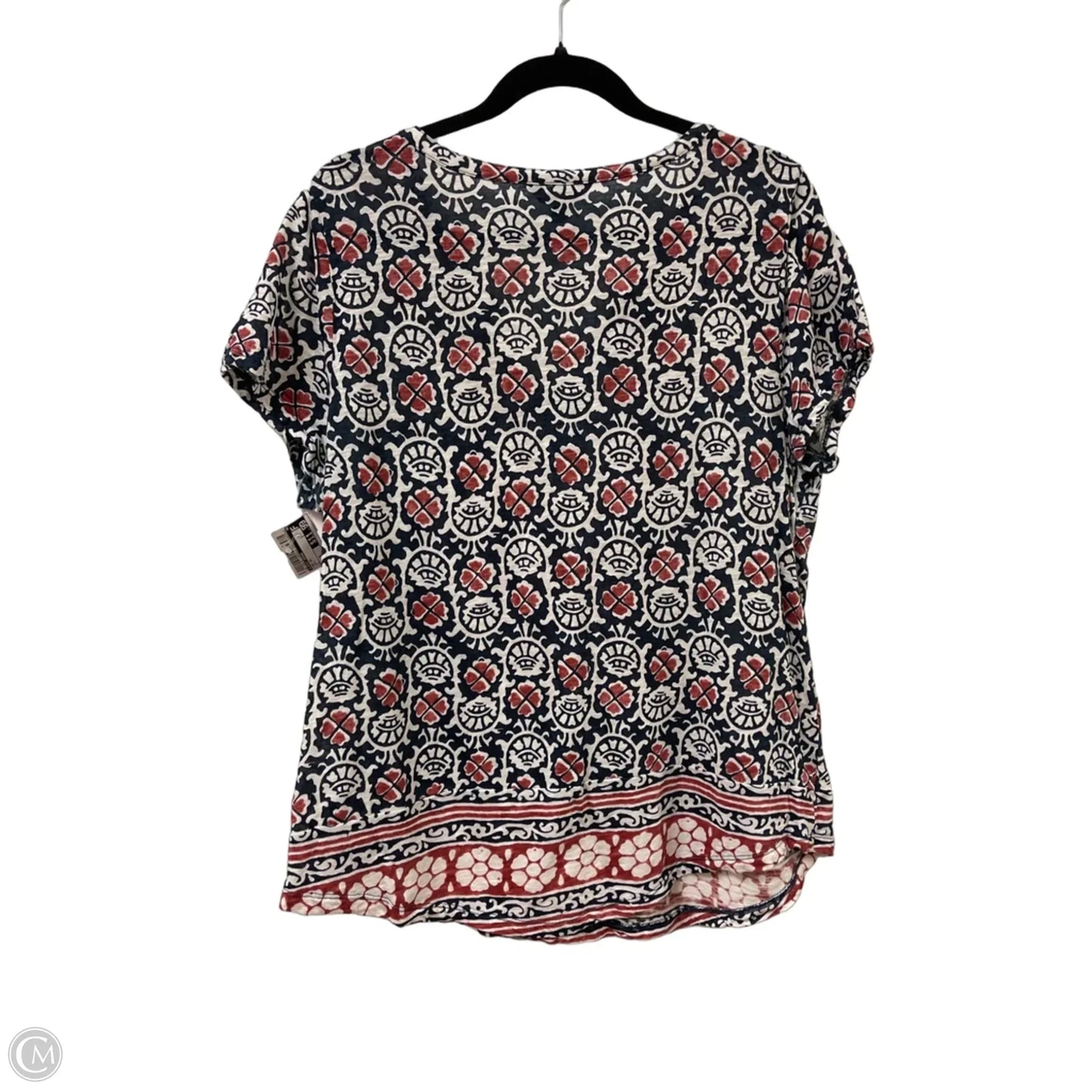 Top Short Sleeve By Lucky Brand In Navy, Size: Xl