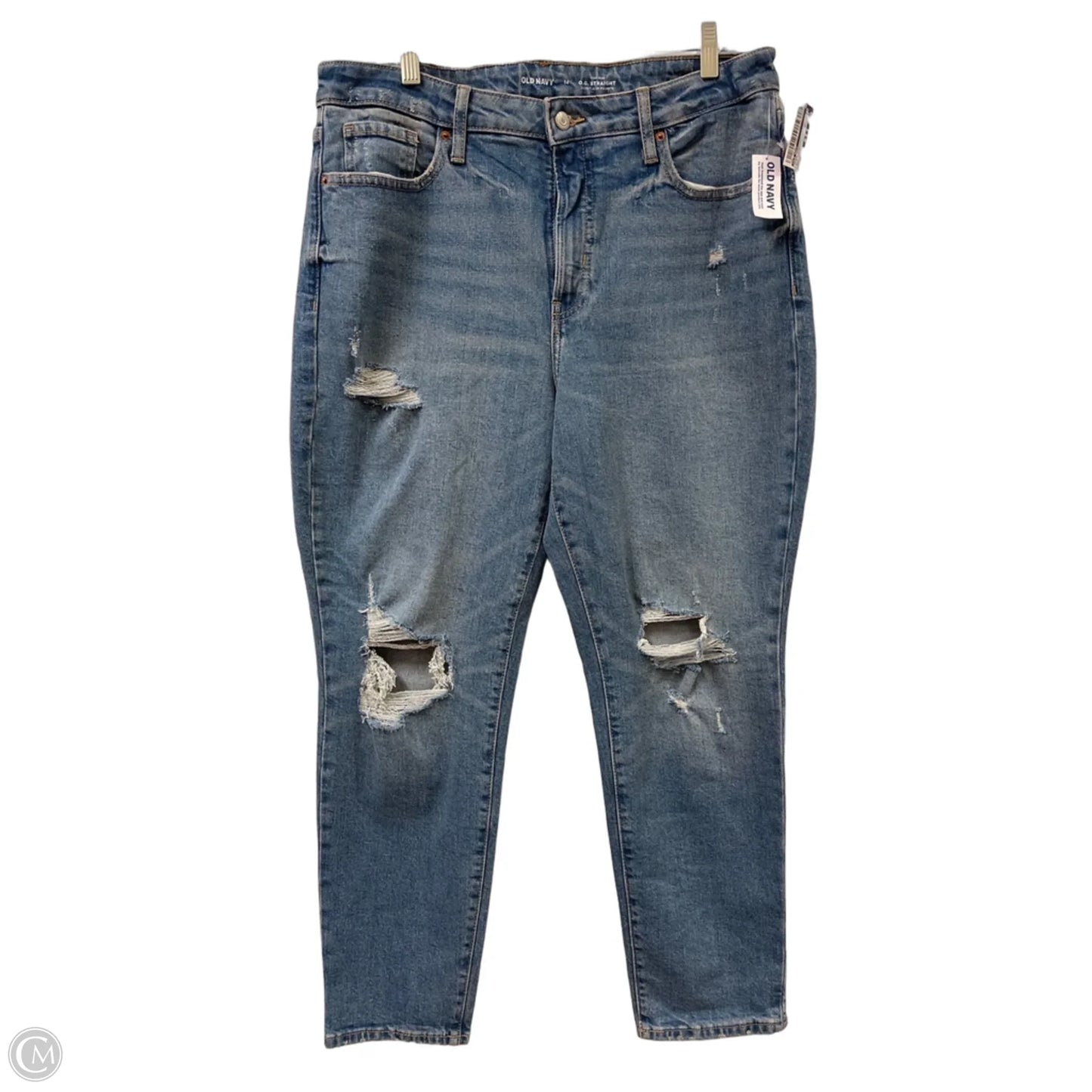 Jeans Straight By Old Navy In Blue Denim, Size: 14