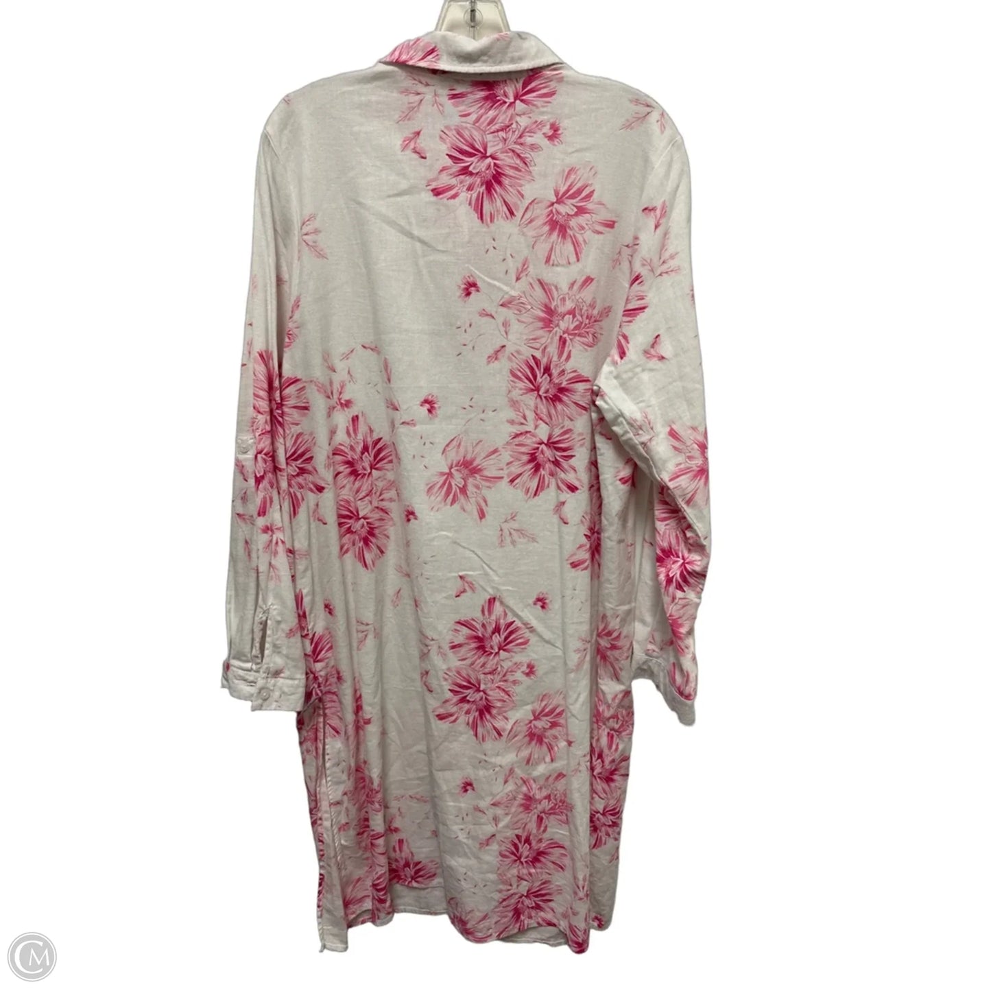 Dress Casual Midi By Jessica London In Cream & Pink, Size: 2x