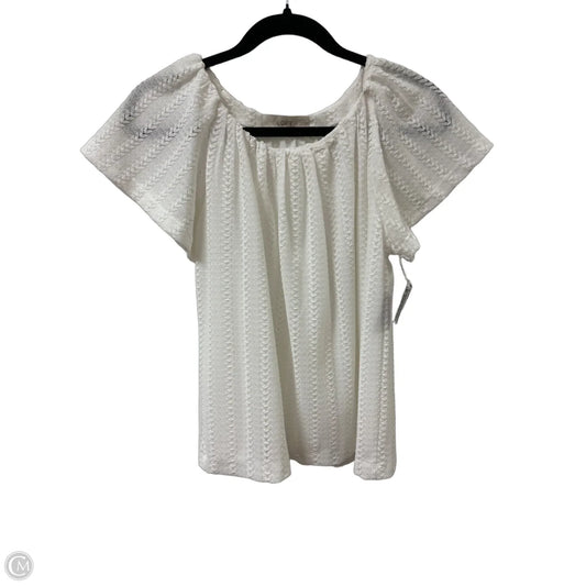 Top Short Sleeve By Loft In White, Size: Sp