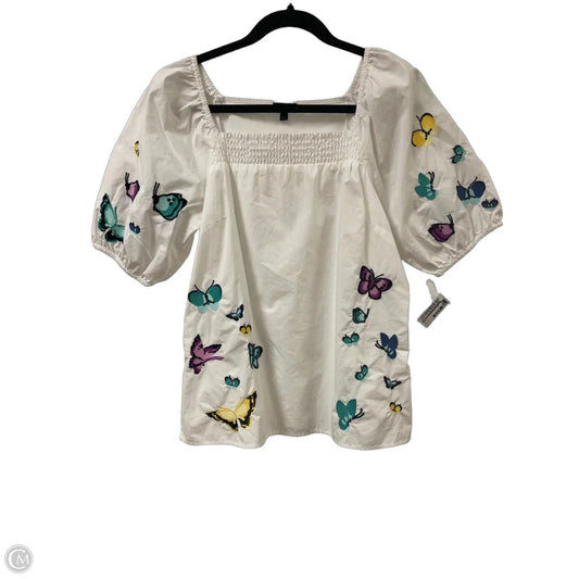 Top Short Sleeve By Talbots In White, Size: S