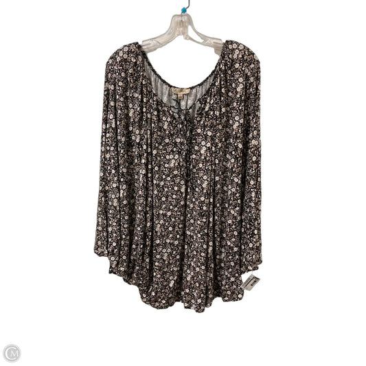 Top Short Sleeve By Dg2 In Black, Size: L