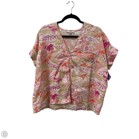 Blouse Short Sleeve By Fate In Tan, Size: S