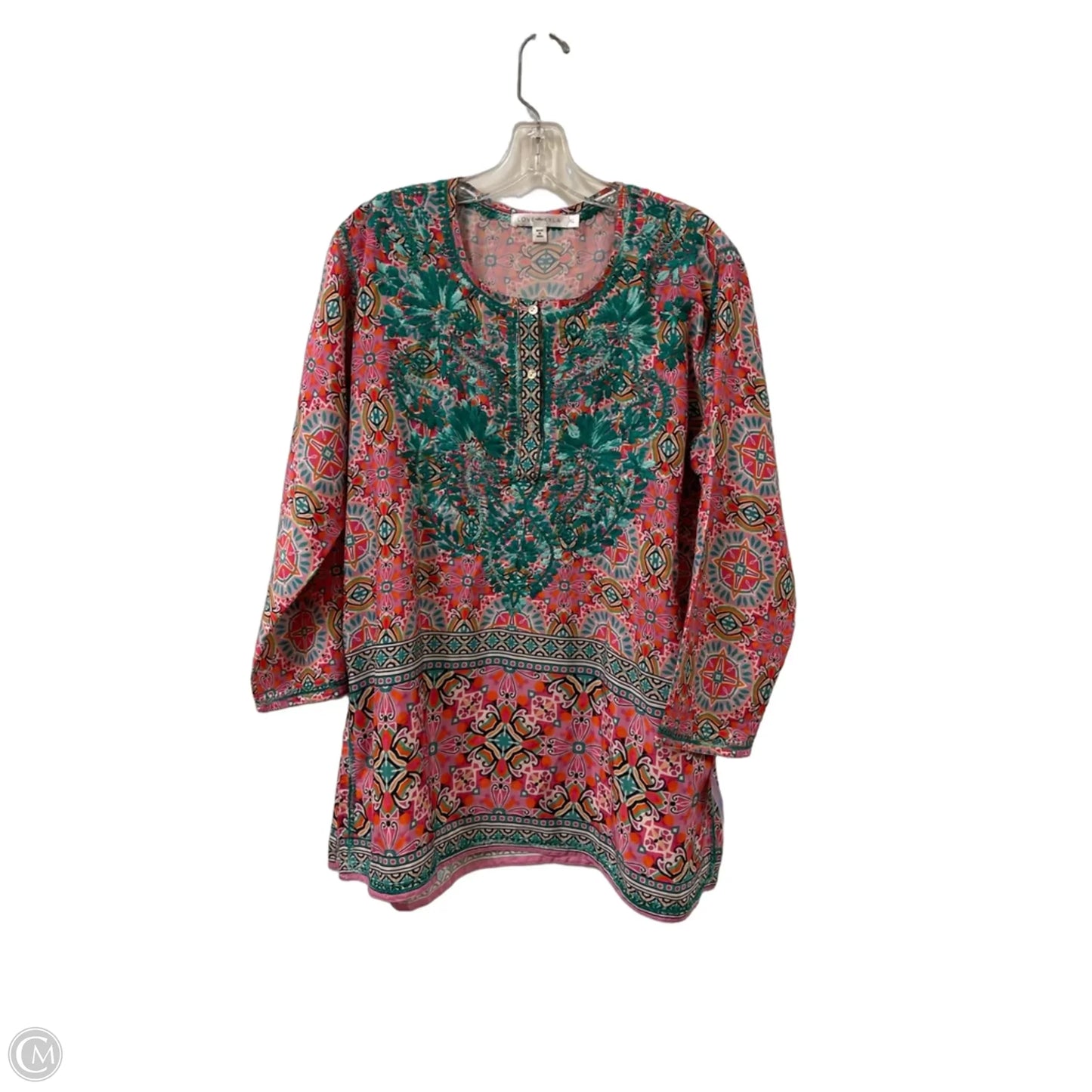 Top Long Sleeve By Clothes Mentor In Pink, Size: Xl