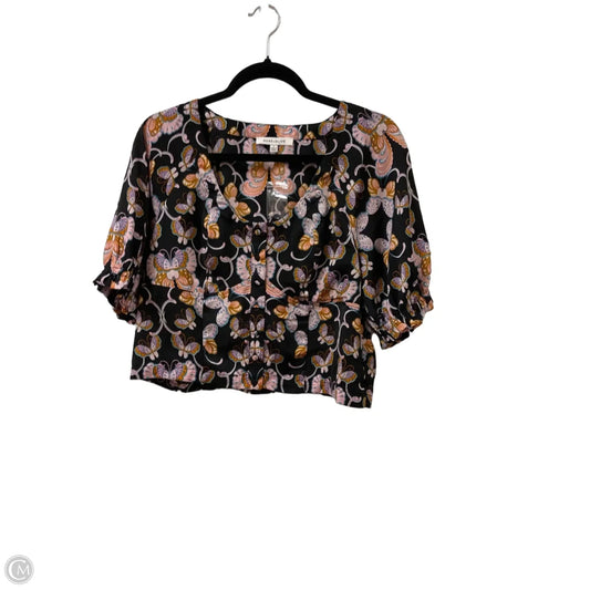 Blouse Short Sleeve By Rose And Olive In Black, Size: L