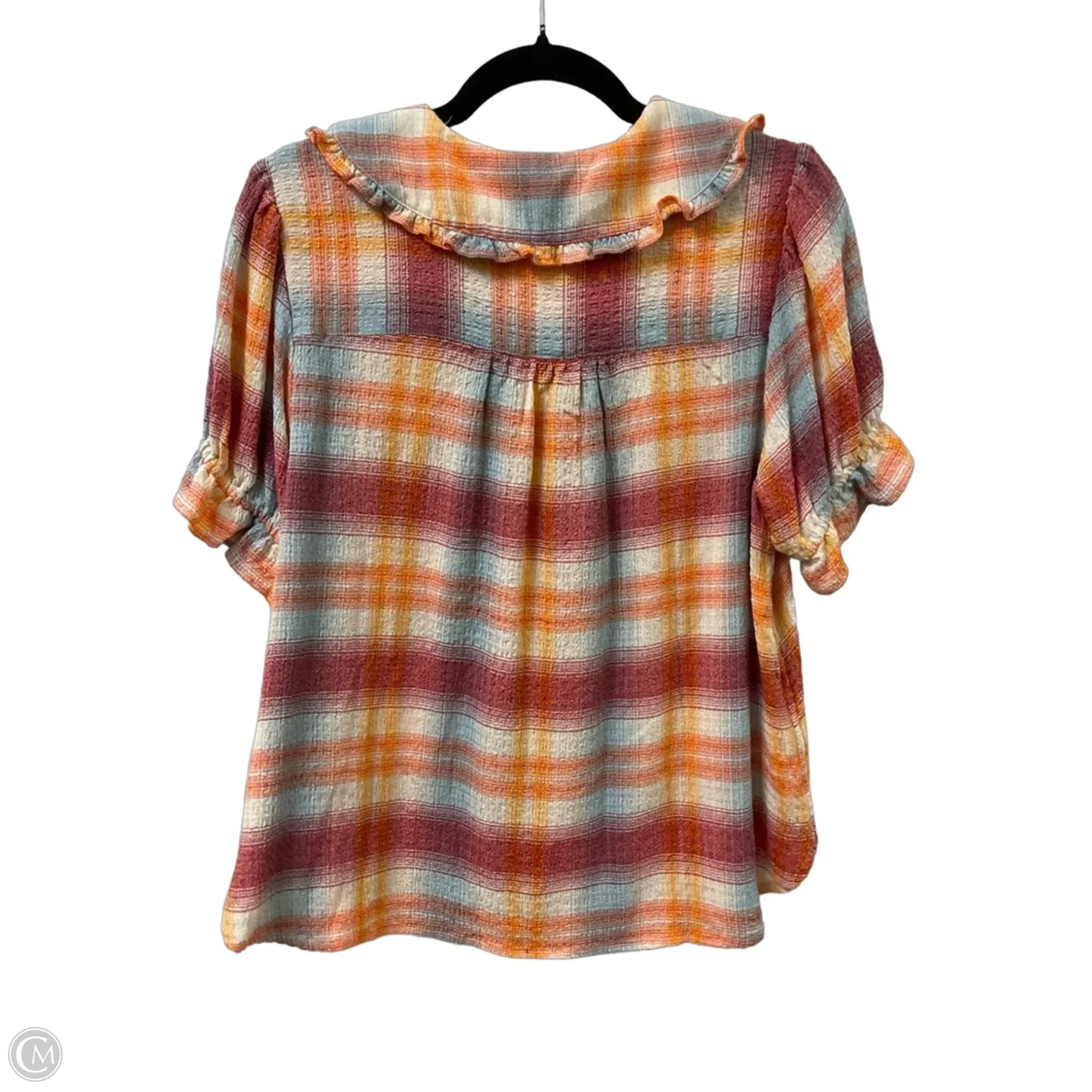 Blouse Short Sleeve By Pilcro In Orange, Size: M