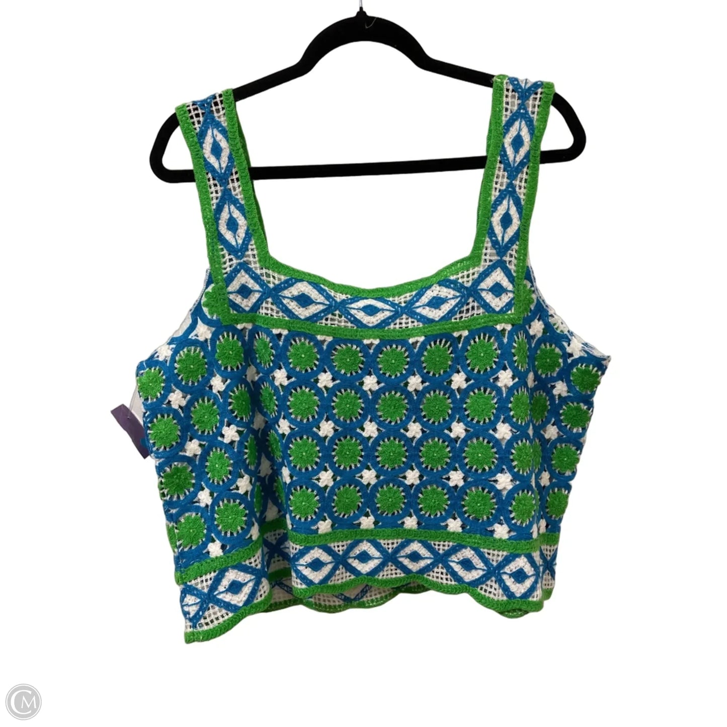 Top Sleeveless By Chelsea And Violet In Blue & Green, Size: Xl