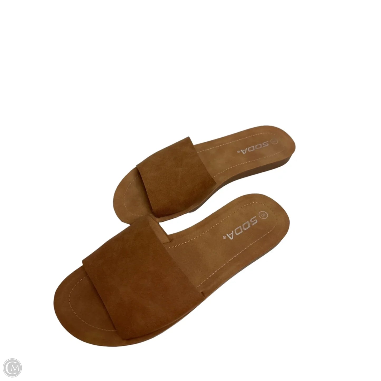 Sandals Flats By Soda In Brown, Size: 8