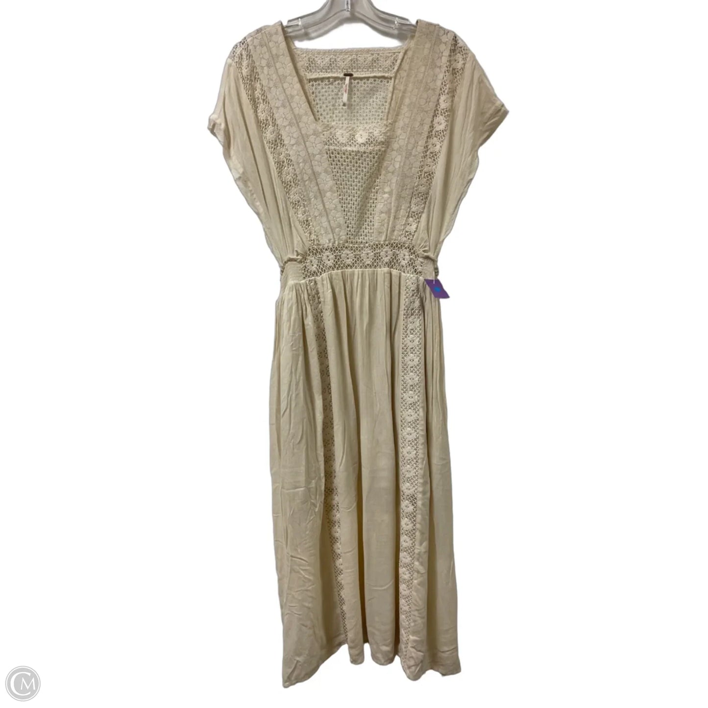 Dress Casual Maxi By Free People In Cream, Size: L