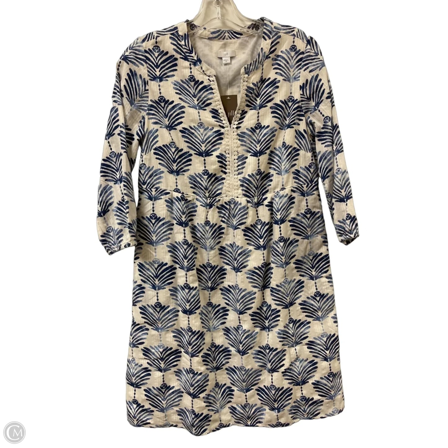 Dress Party Short By J. Jill In Blue & Cream, Size: Xs