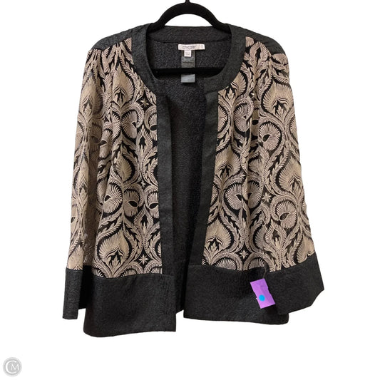 Cardigan By Chicos In Black & Cream, Size: S