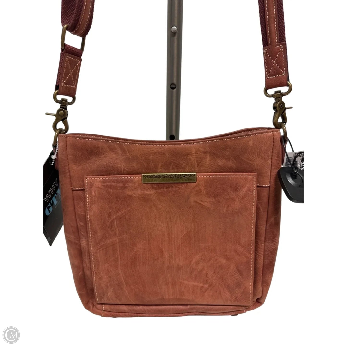 Crossbody Leather By Clothes Mentor, Size: Medium