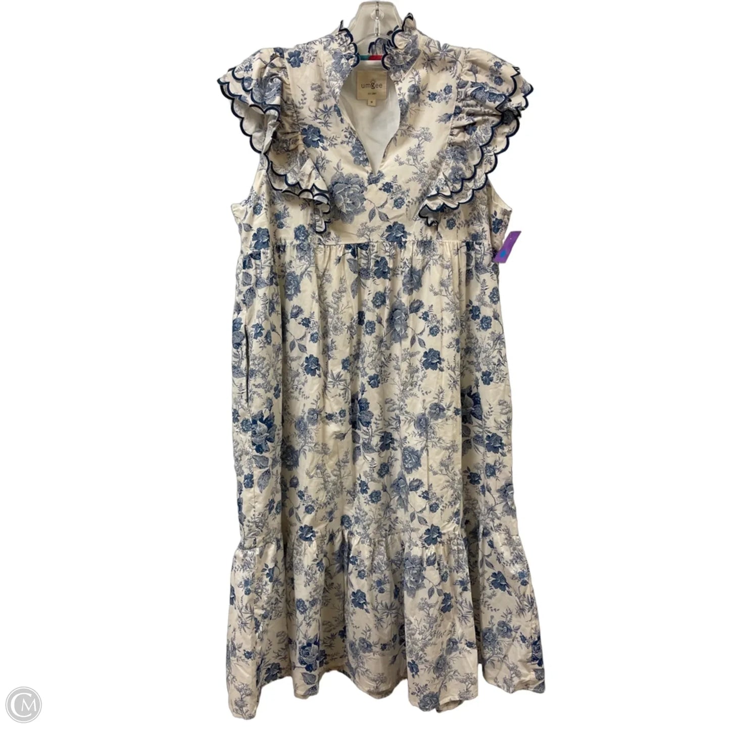 Dress Casual Maxi By Umgee In Blue & Cream, Size: M