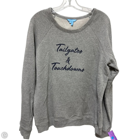 Sweater By Draper James In Grey, Size: Xl