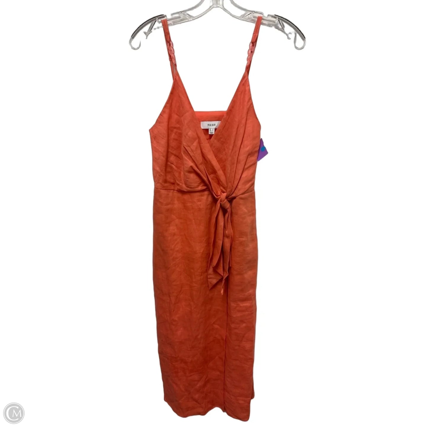 Dress Party Midi By Reiss In Orange, Size: S