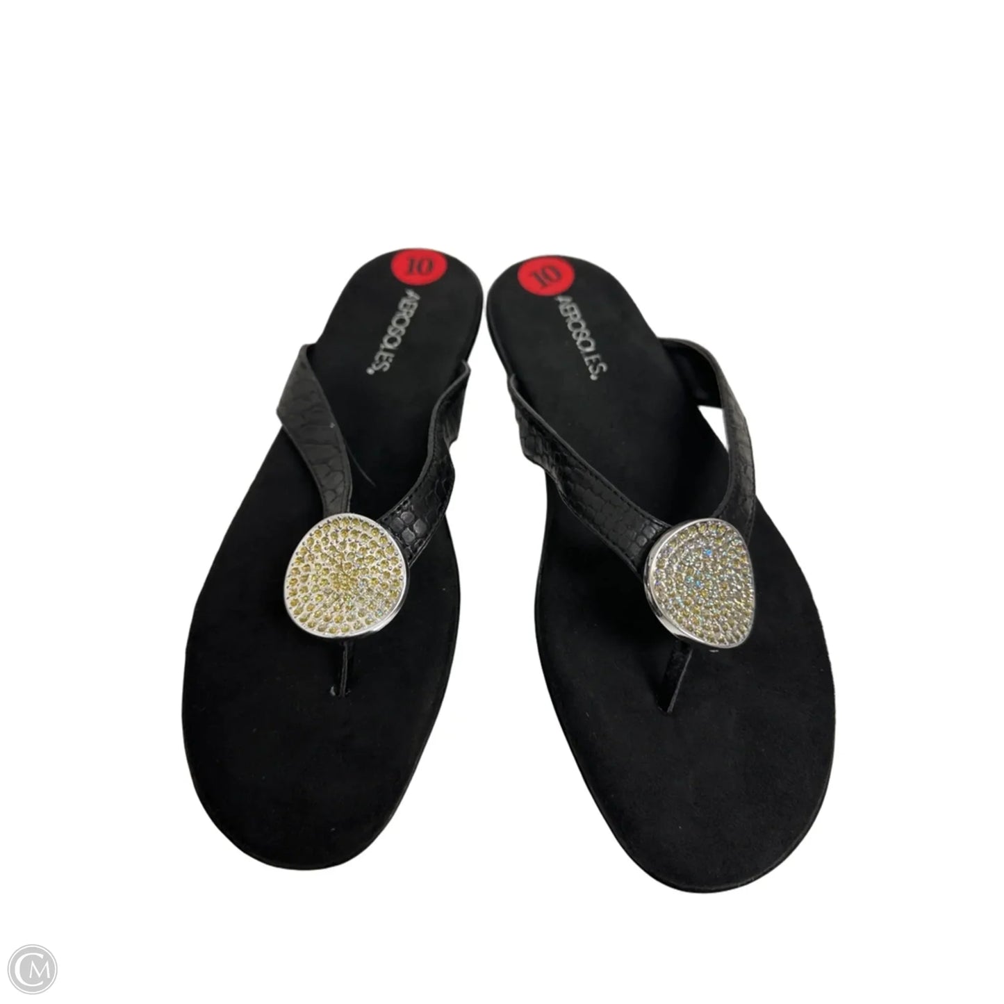 Sandals Flip Flops By Aerosoles In Black, Size: 10
