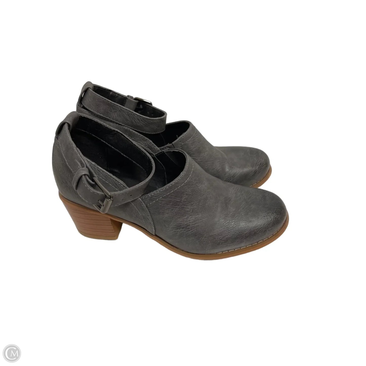 Shoes Heels Block By Jg Collections In Grey, Size: 9