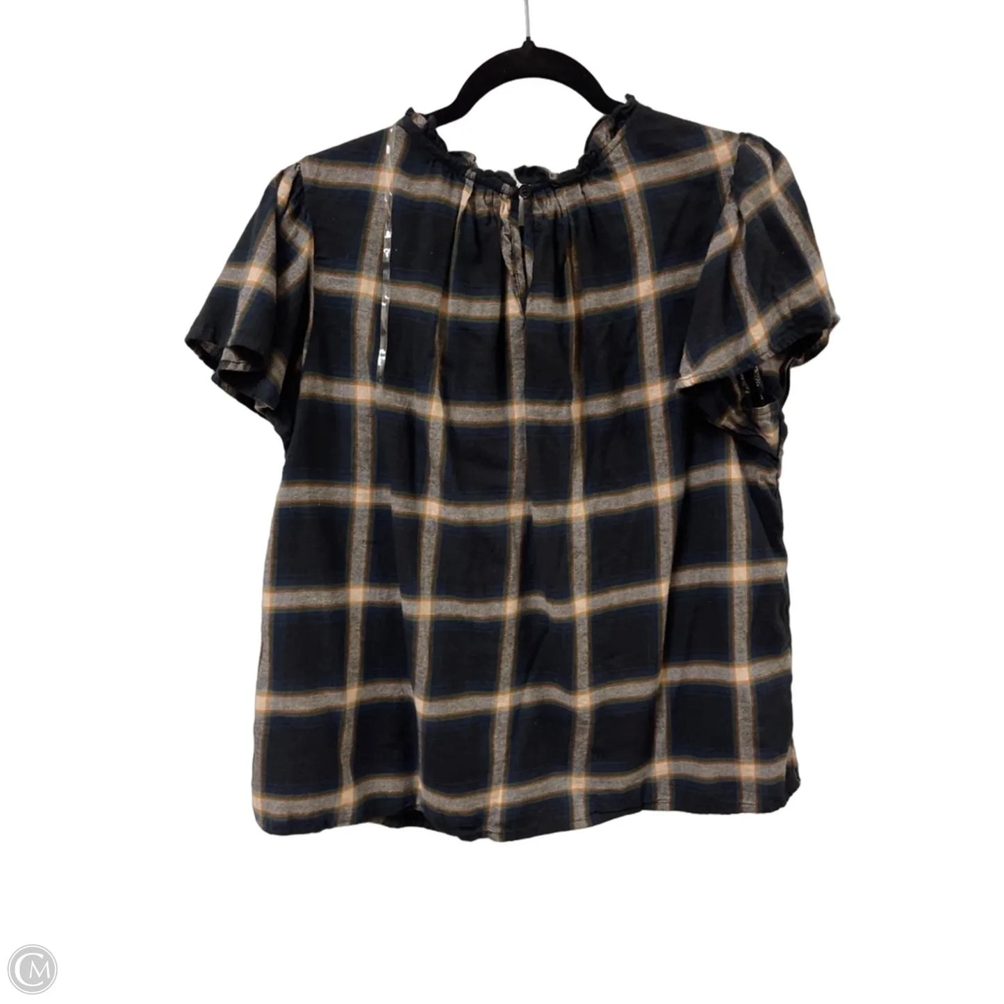 Top Short Sleeve By Time And Tru In Black, Size: L