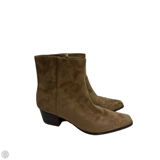 Boots Ankle Heels By Old Navy In Brown, Size: 9